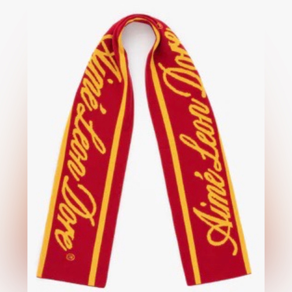 Aimé Leon Dore Red Script Logo Scarf [Perfect condition]